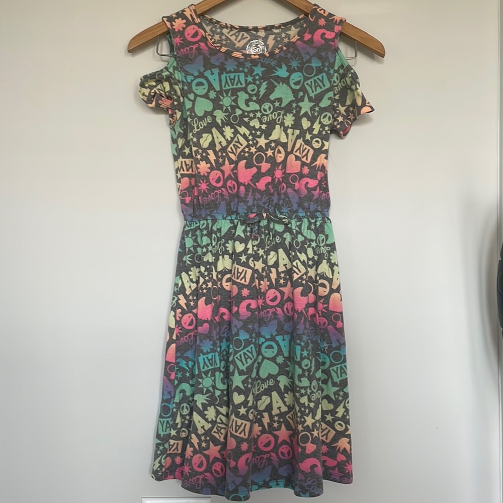 SO brand cold shoulder dress girls size XL (14)